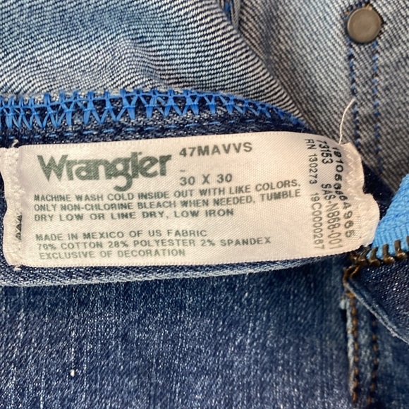 Wrangler Rock 47 cowboy cut jeans 30x30 regular fit straight leg western rodeo - Picture 6 of 12